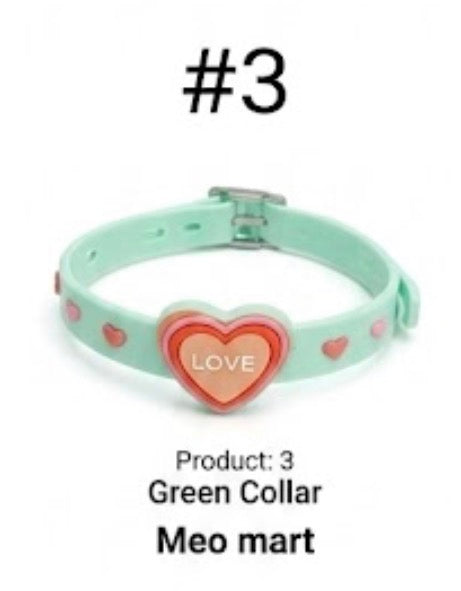 Cute Floral Cat Collar – Adjustable Soft Pet Collar with Heart Charm