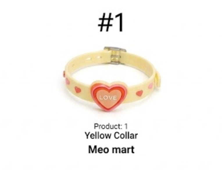 Cute Floral Cat Collar – Adjustable Soft Pet Collar with Heart Charm