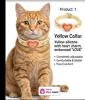 Cute Floral Cat Collar – Adjustable Soft Pet Collar with Heart Charm