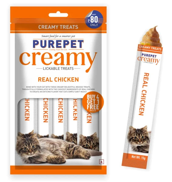 Purepet Creamy Lickable Cat Treats – 75g | Multiple Flavours