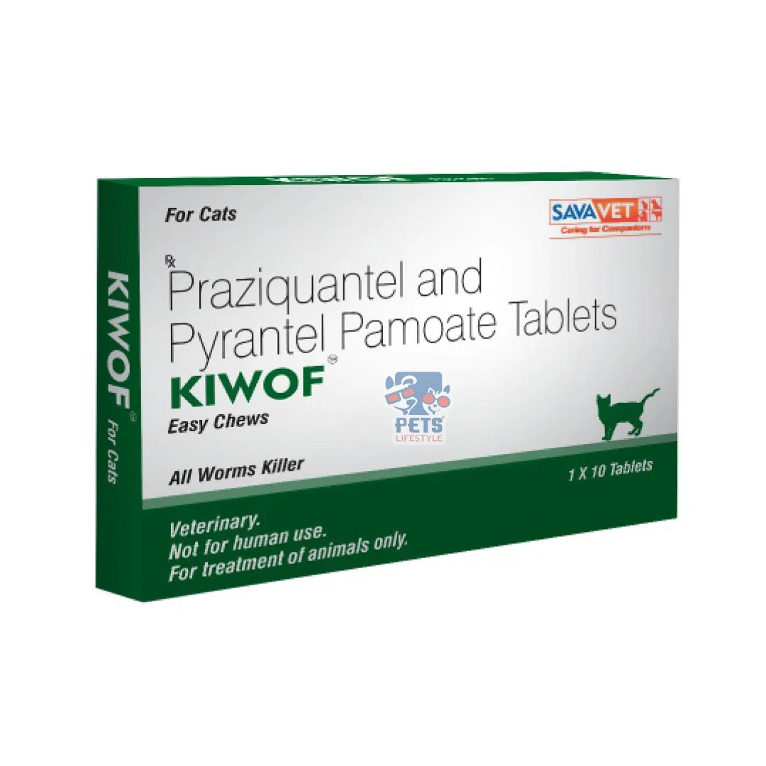 Savavet Kiwof Cat Deworming Tablet (pack of 10 tablets)