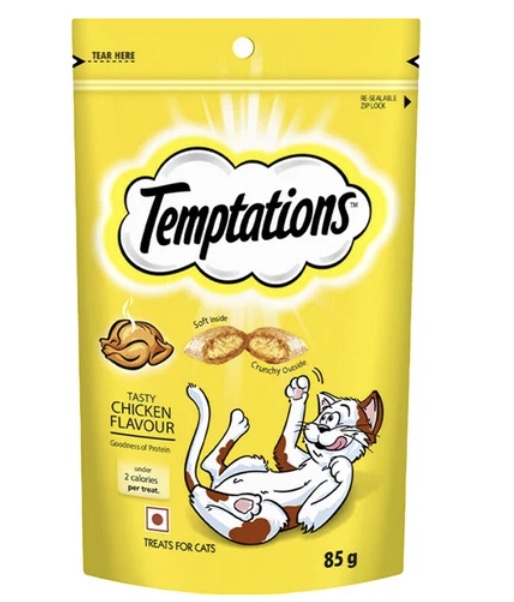 Product Title
Temptations Cat Treats – Salmon, Tuna & Tasty Chicken Flavours | Crunchy Outside, Soft Inside | Irresistible Cat Treats