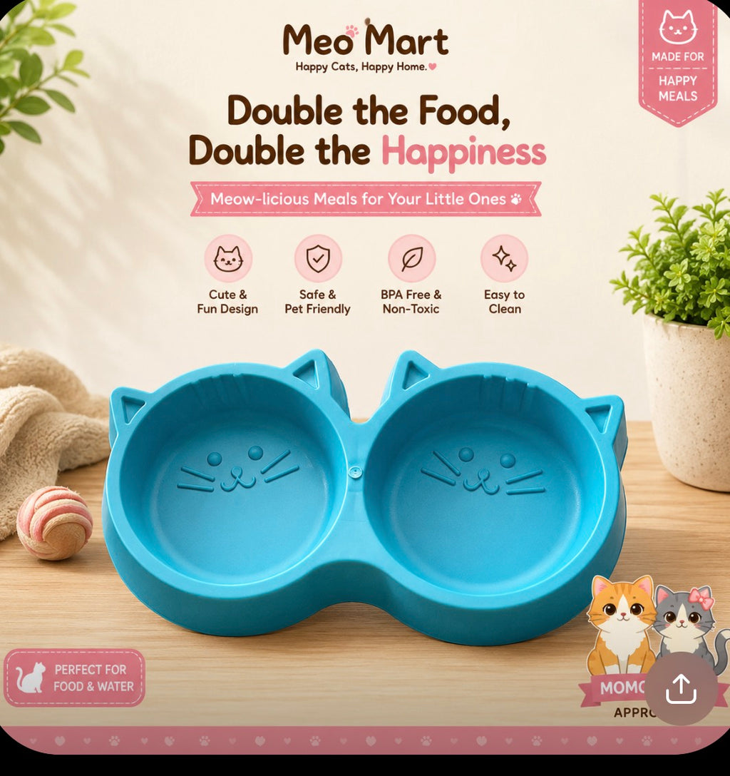 LP Plastic Cat & Dog Bowl – Medium | Lightweight Pet Food & Water Bowl