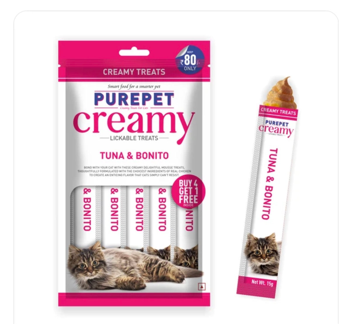 Purepet Creamy Lickable Cat Treats – 75g | Multiple Flavours